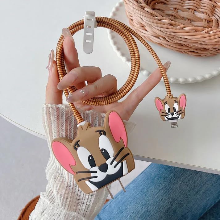 Samsung Cartoon Charger Case Cover for 25W Chargers- Jerry ( With Wire Cover )