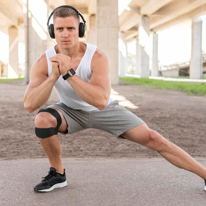 Dual Patellar Tendon Support Strap, Knee Pain Relief Adjustable Neoprene Knee Strap Patella Stabilizer Band, One Size