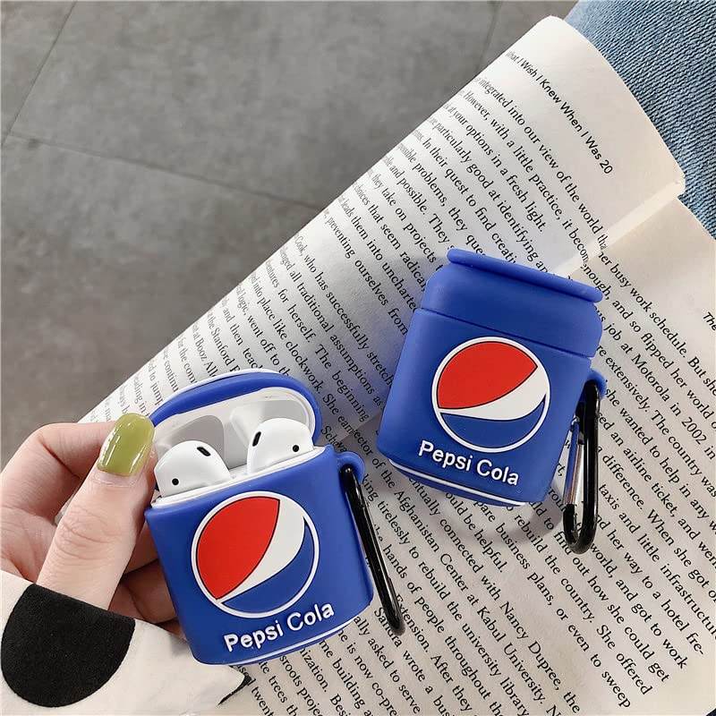 Airpod's 2 Cute Cartoon Silicone Apple Airpod's Case Cover ( Airpods Not Included ) Pepsi Cola - Guleel