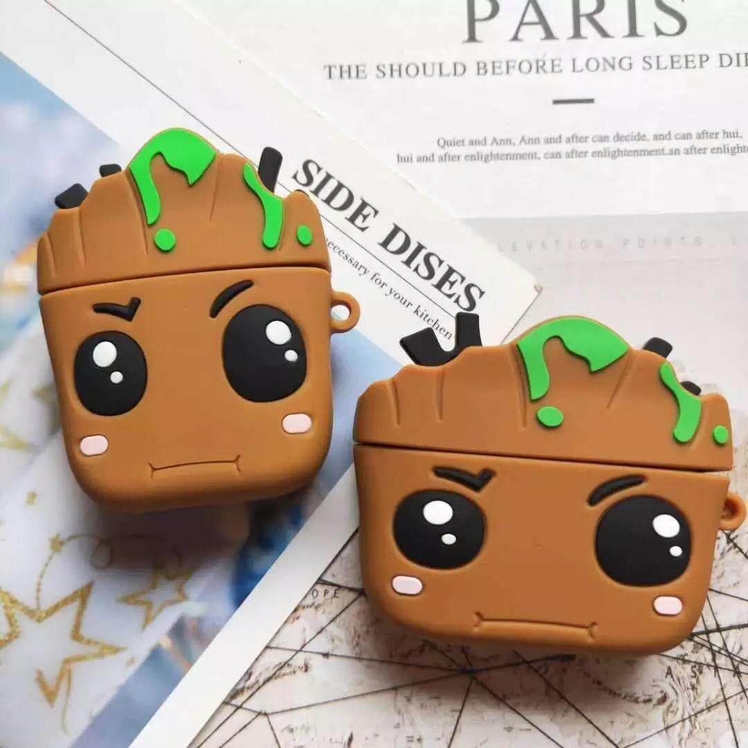Airpod's Pro Cute Silicone Protective Cartoon Case - Brown - Guleel