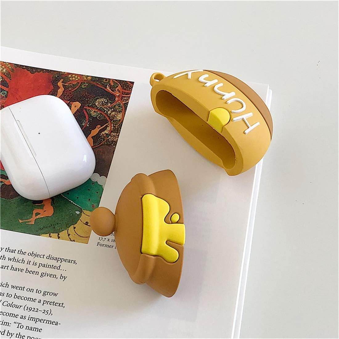 Airpod's 1 Cute Cartoon Silicone Protective Apple Airpod's Case - Honey - Guleel