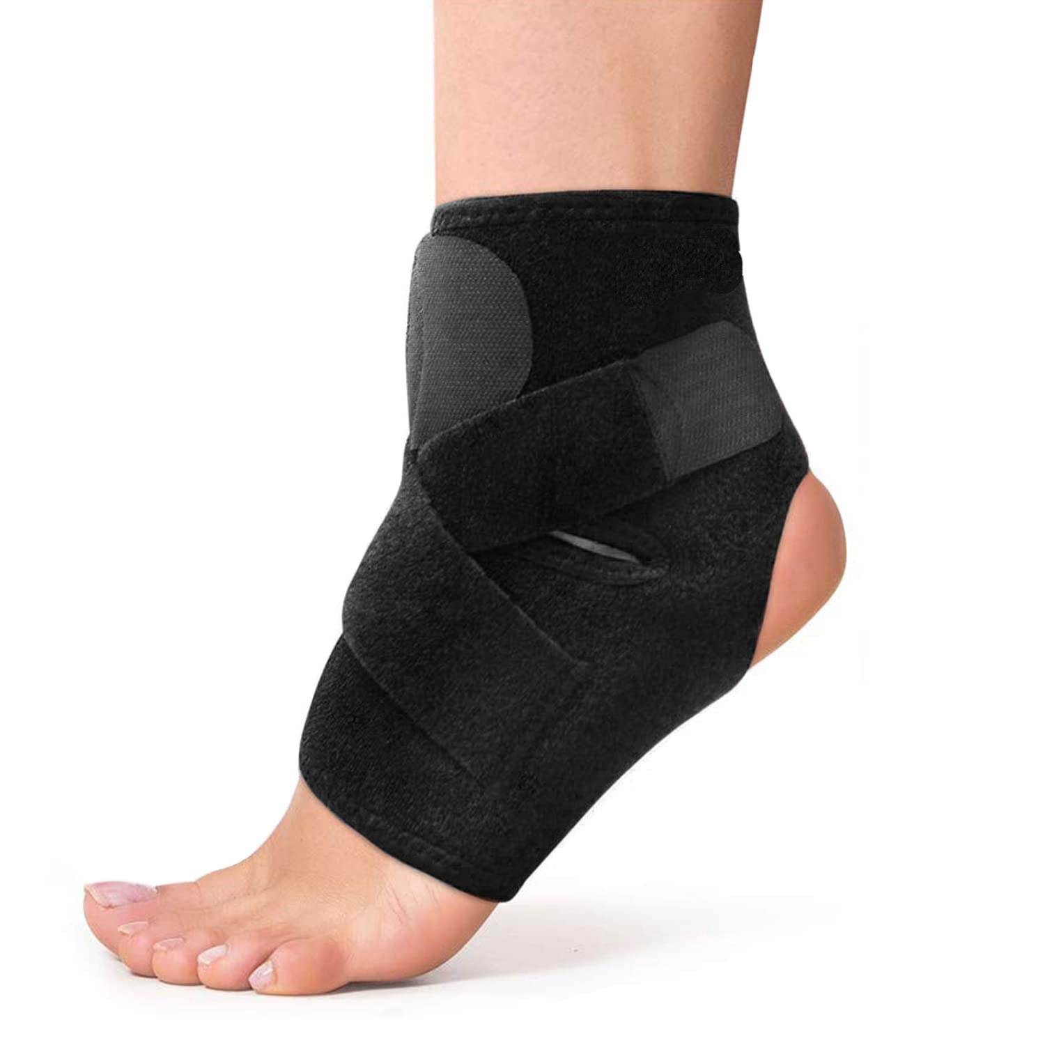 Premium Ankle Support Compression Brace For Injuries, Ankle Protection Guard Helpful In Pain Relief And Recovery. Ankle Band For Men & Women Neoprene Black - 1Pcs, Free Size - Guleel