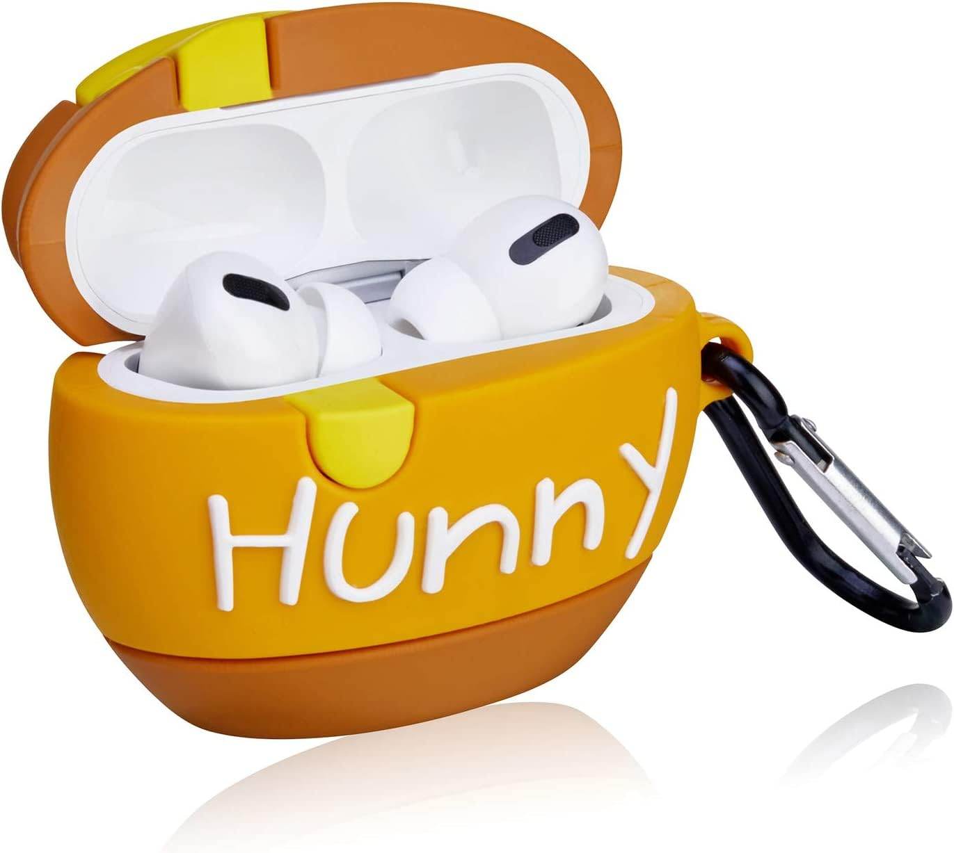 Airpod's 2 Cute Cartoon Silicone Protective Apple Airpod's Case - Honey - Guleel