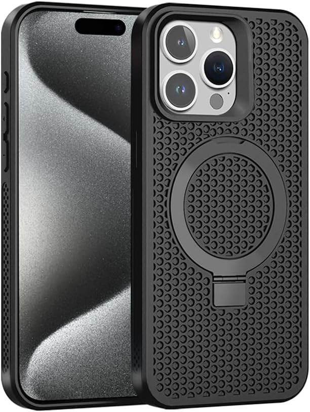 Premium Shockproof Ring Stand Back Case-Black - Guleel