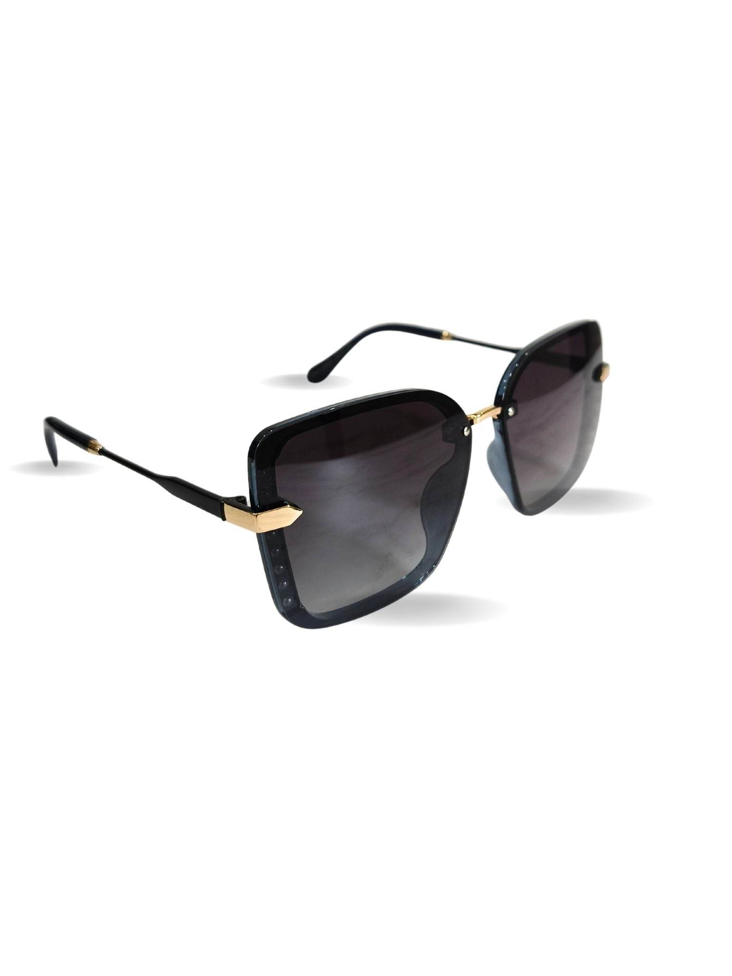 EYEWEAR Unisex Adult Stylish Hard Frame Sunglasses - Black - Guleel