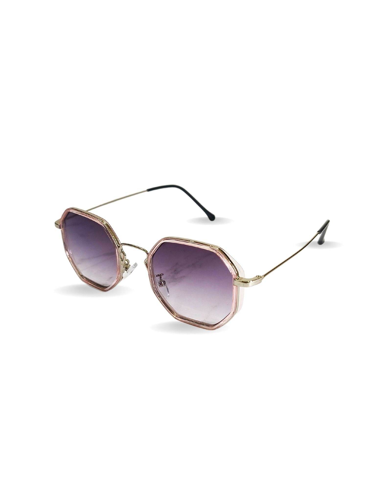 EYEWEAR Unisex Adult Stylish Shaped Sunglasses - Rose Gold - Guleel