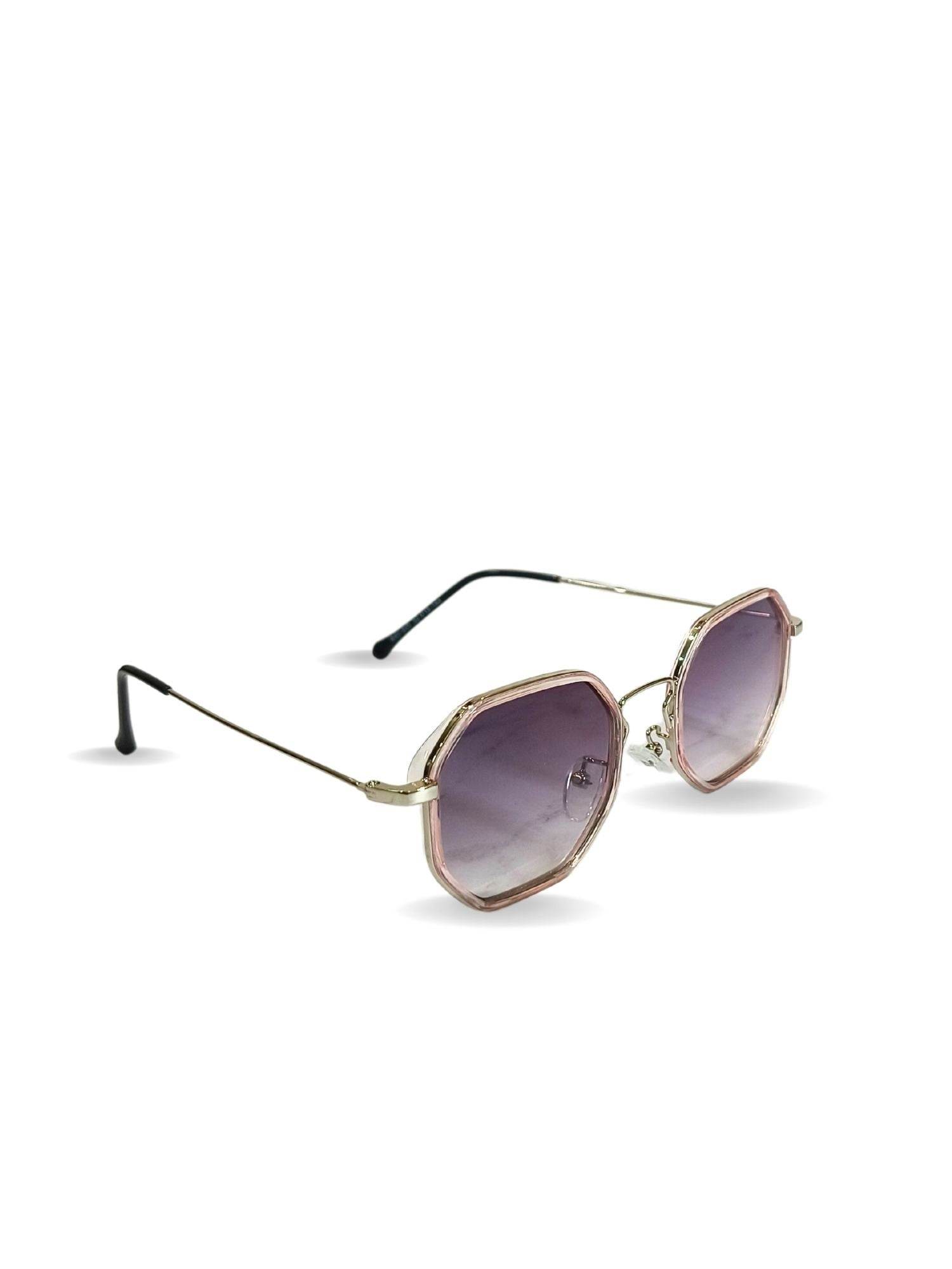EYEWEAR Unisex Adult Stylish Shaped Sunglasses - Rose Gold - Guleel