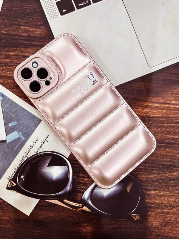 iPhone 12 Pro Max Premium Cushion Silicone Classy Case Cover- Rose Gold - Guleel
