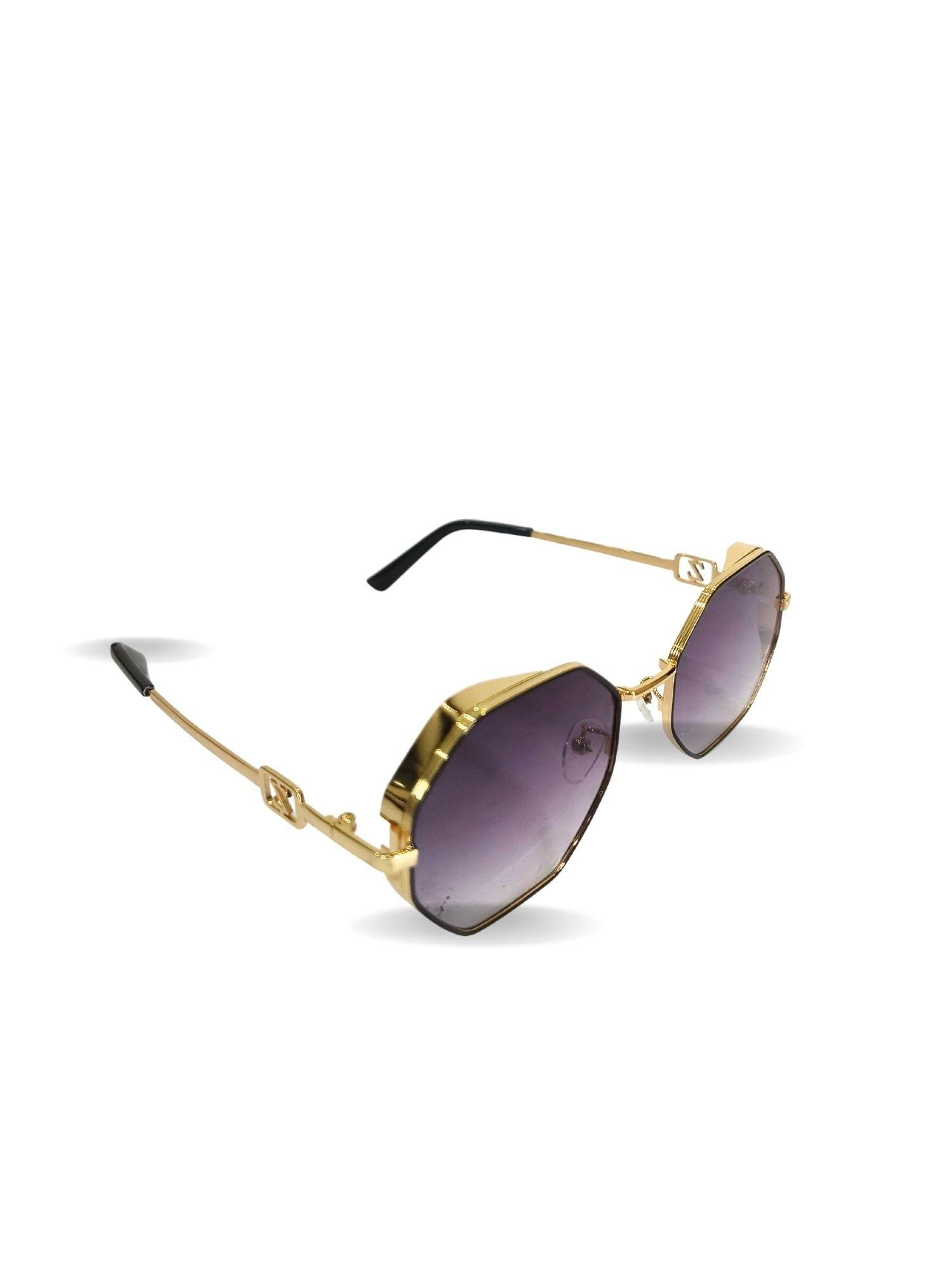 EYEWEAR Unisex Adult Stylish Sunglasses - Purple Gradient Gold - Guleel