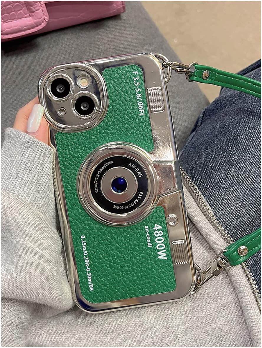 Premium 3D Camera Style Leather Strap Case Cover - Guleel