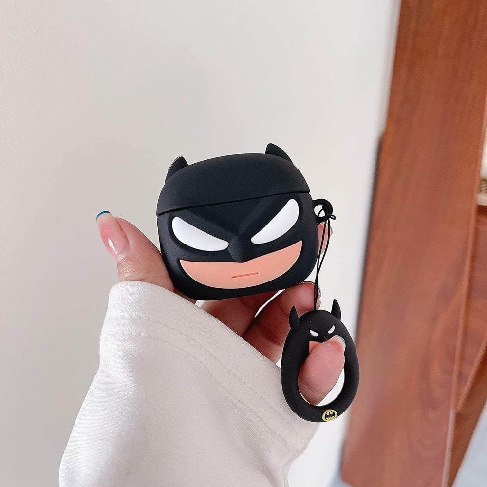Airpod's Pro Cute Silicone Protective Batman Cartoon Case - Black - Guleel