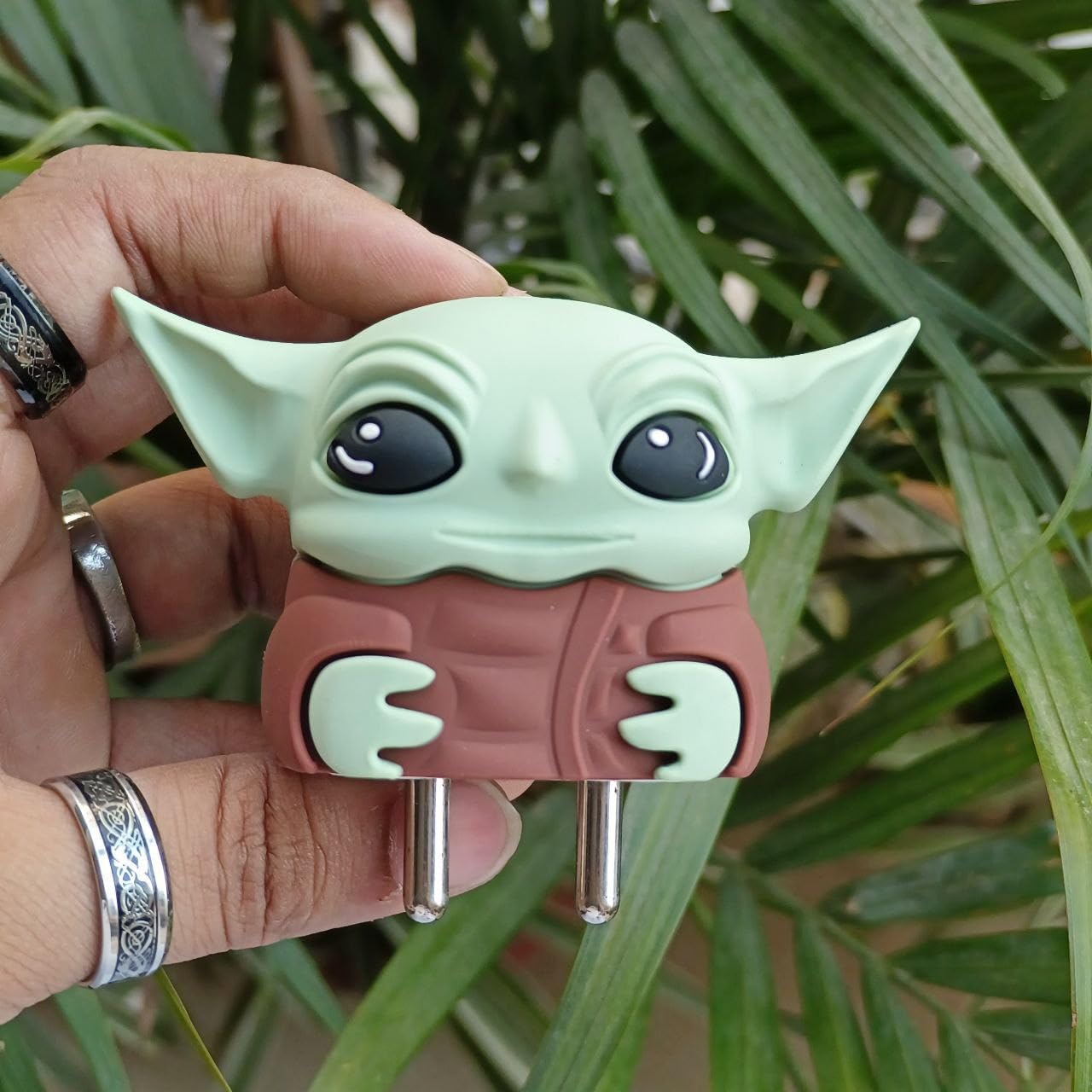Samsung Cartoon Charger Case Cover for 25W Chargers-Yoda Grogu ( With Wire Cover )