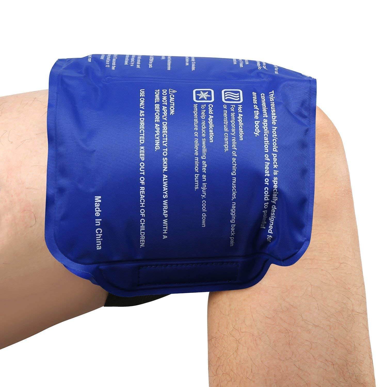 Reusable Hot and Cold Ice Pack for Pain Relief Gel Bag for Shoulder Ankle Knee - Blue - Guleel