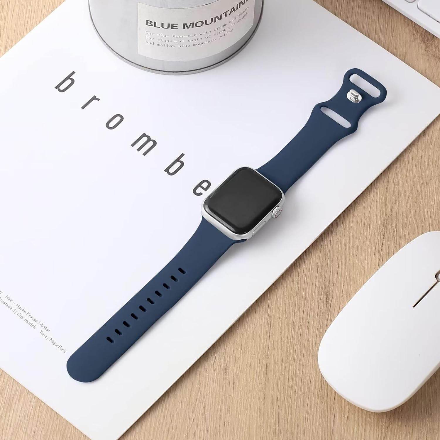 Silicon Sports Band Compatible With Apple Watch Straps Series SE | 8 | 7 | 6 | 5 | 4 | 3 | 2 | 1 - Guleel