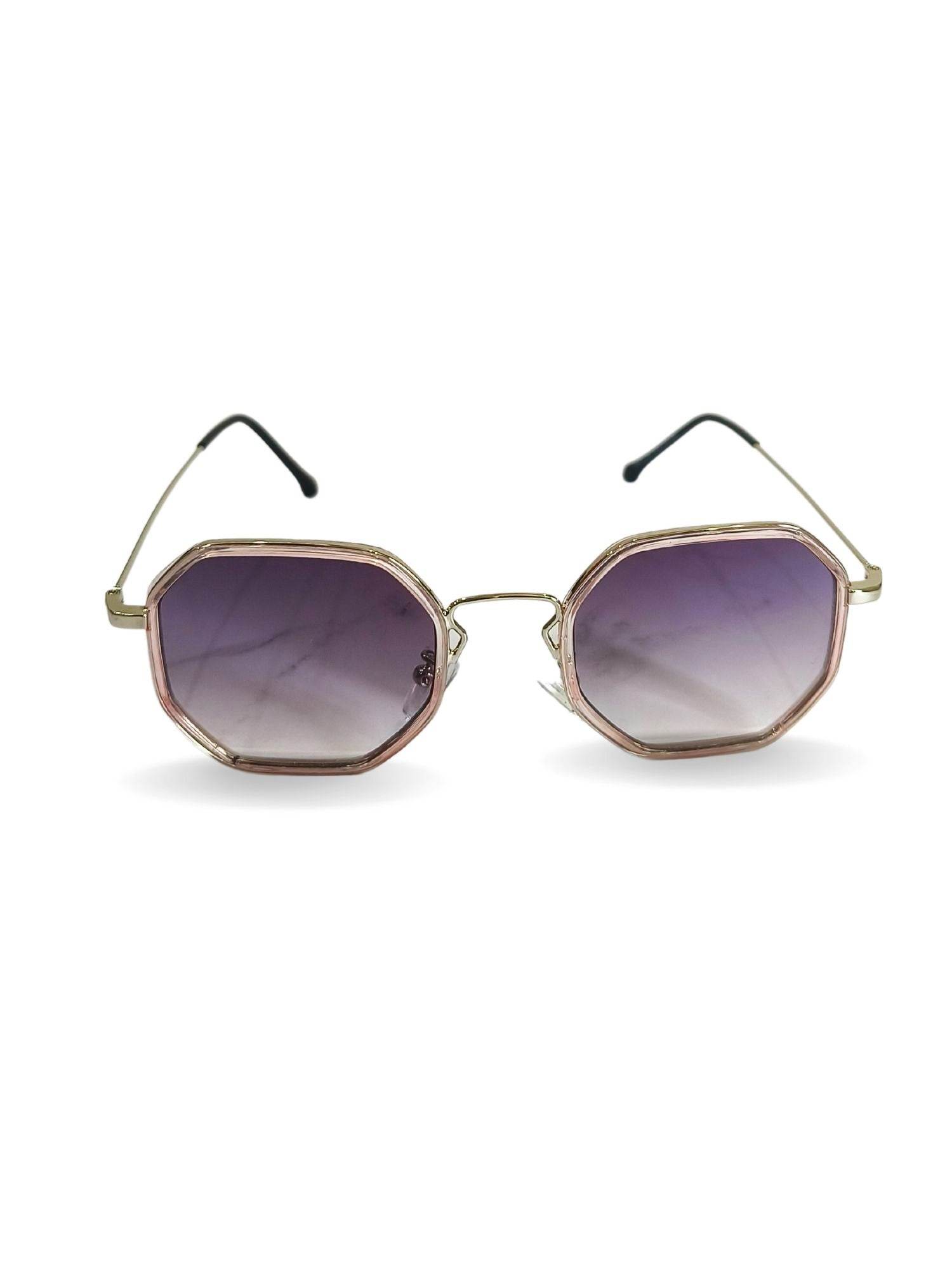 EYEWEAR Unisex Adult Stylish Shaped Sunglasses - Rose Gold - Guleel