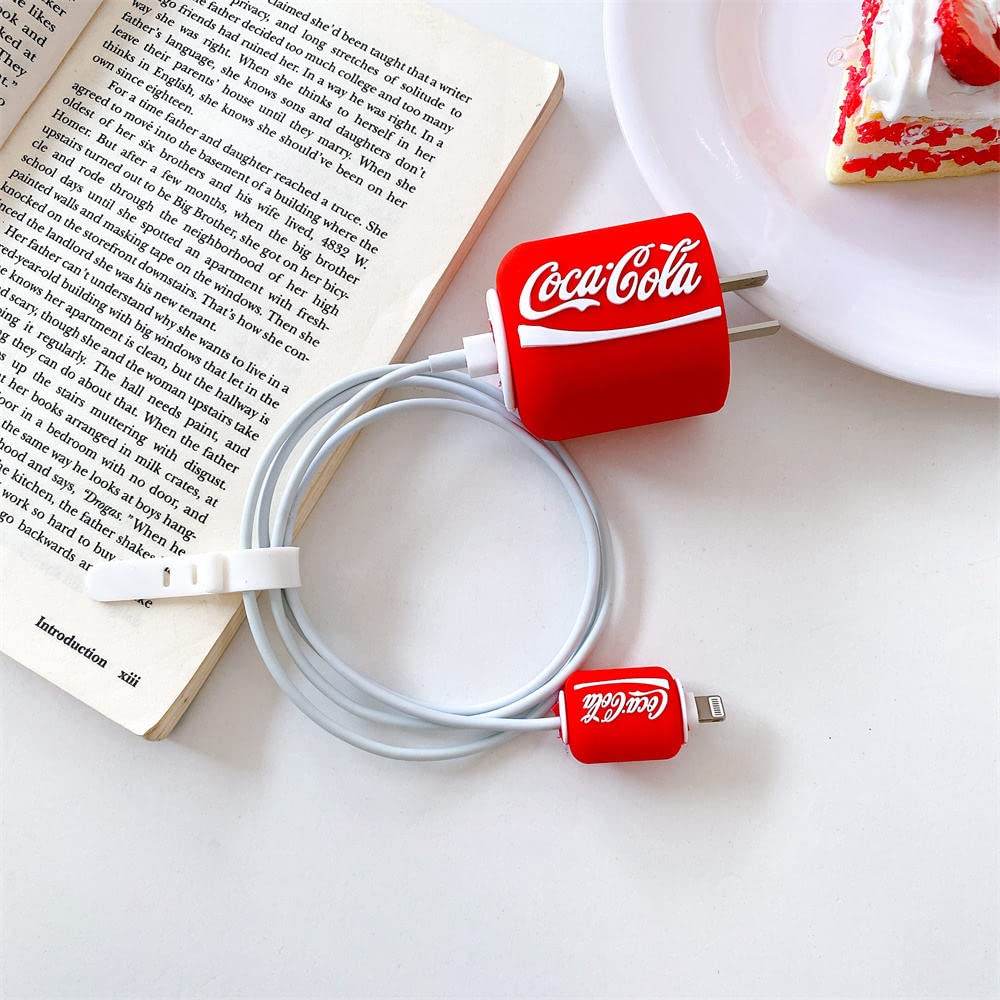 Samsung Cartoon Charger Case Cover for 25W Chargers - Coca Cola (With Wire Cover) - Guleel