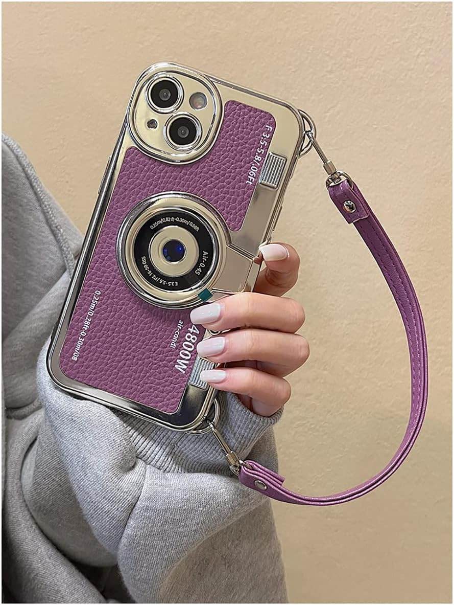 Premium 3D Camera Style Leather Strap Case Cover - Guleel
