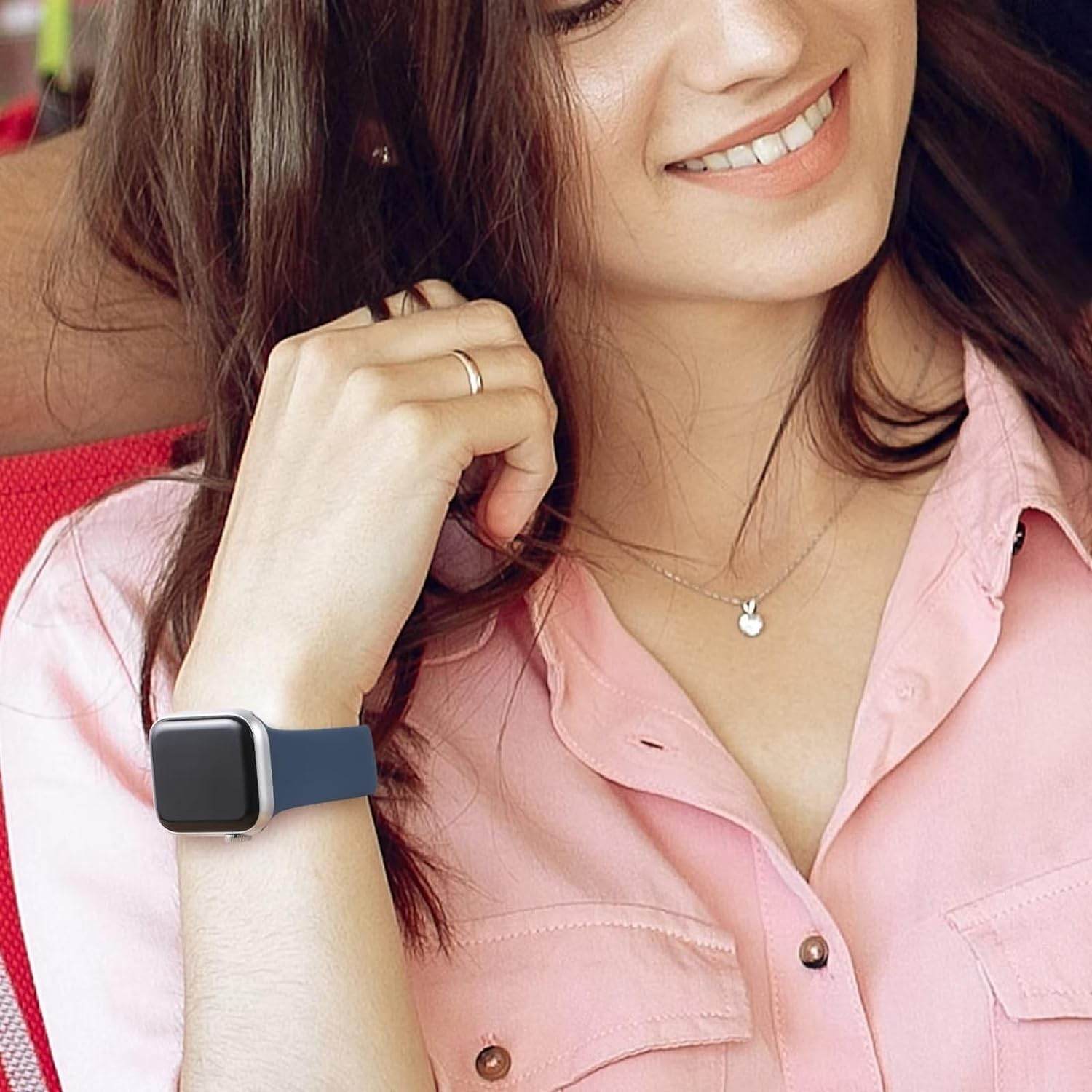 Silicon Sports Band Compatible With Apple Watch Straps Series SE | 8 | 7 | 6 | 5 | 4 | 3 | 2 | 1 - Guleel