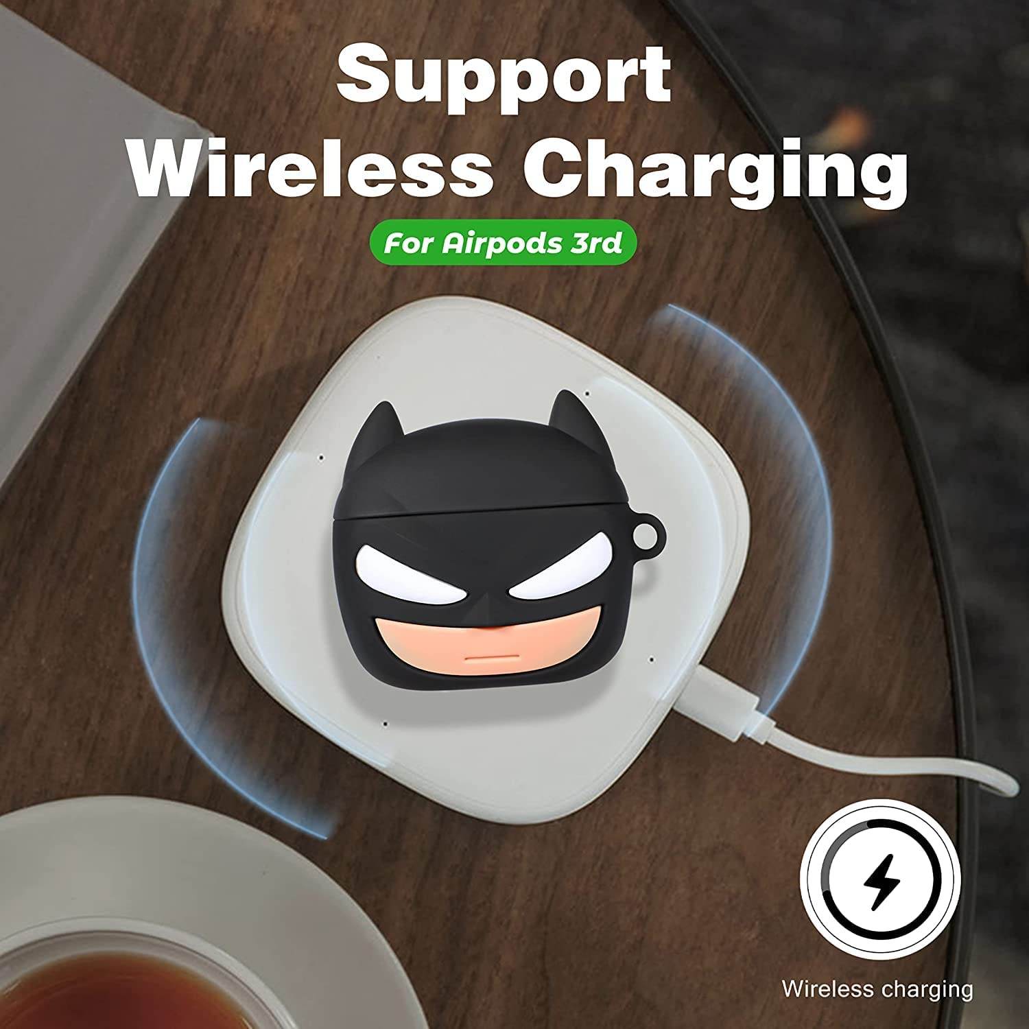 Airpod's 1 Cute Cartoon Silicone Apple Airpod's Case Cover ( Airpods Not Included ) Batman - Guleel