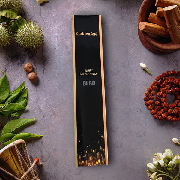 Luxury Incense Natural Floral Incense Sticks (Bundle Pack of 2) I 2 Fragrances - Blaq , Mogra  I 100% Organic Agarbatti