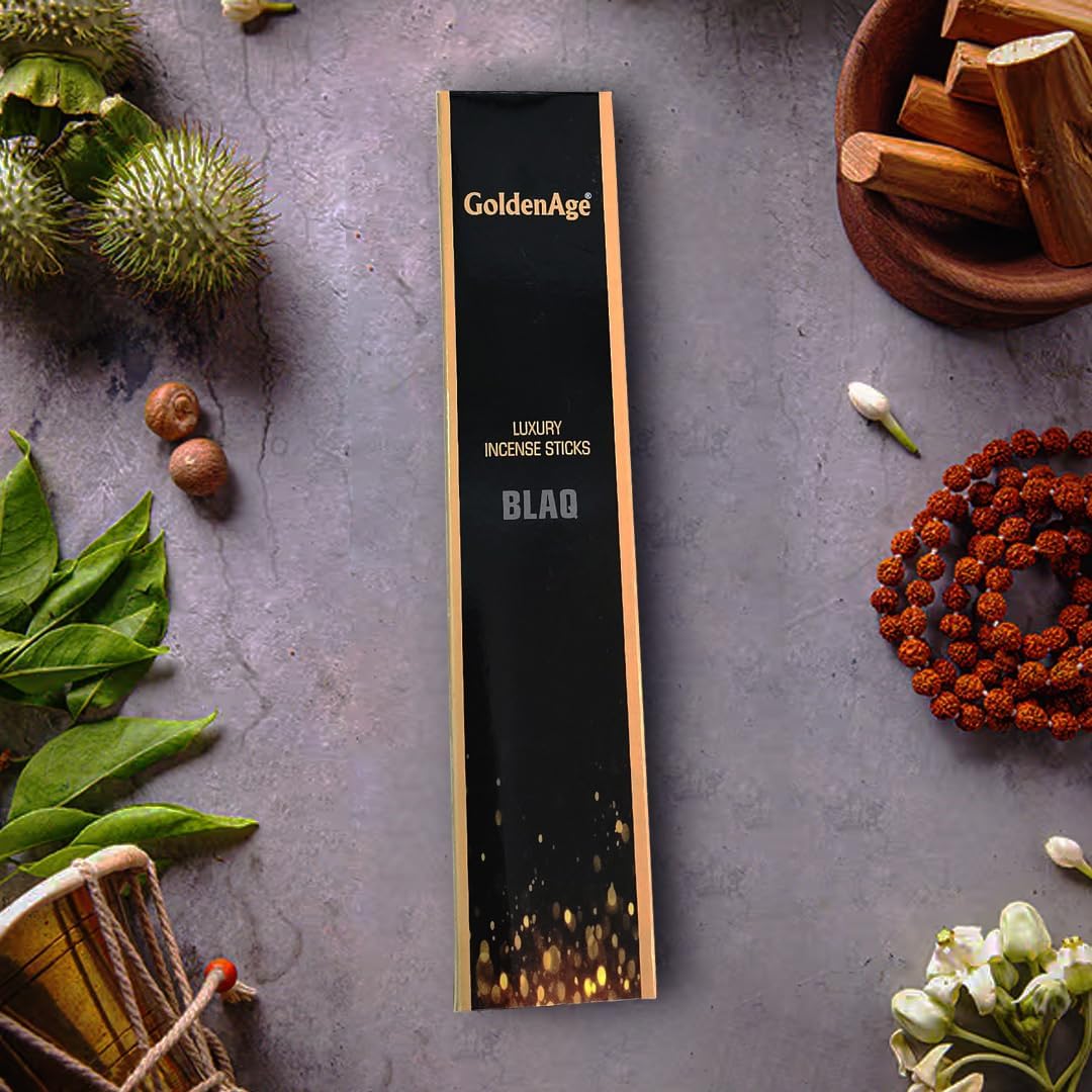 Luxury Incense Natural Floral Incense Sticks (Pack of 1) I Fragrances - Blaq I 100% Organic Agarbatti