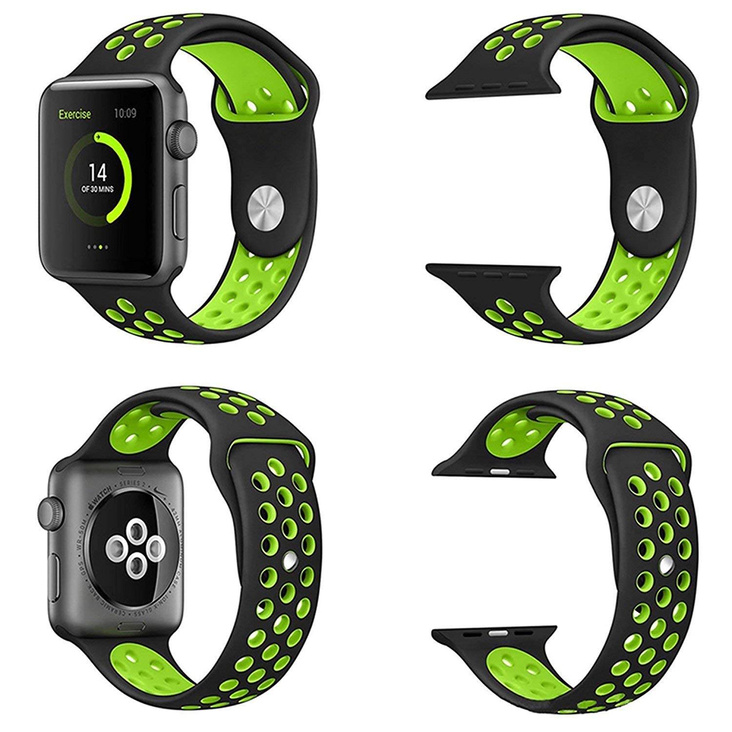 Silicon Sports Band Compatible With Apple Watch Straps Series SE | 8 | 7 | 6 | 5 | 4 | 3 | 2 | 1 - Guleel