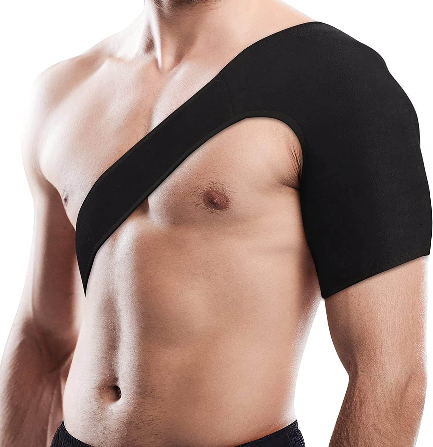Shoulder Support for Shoulder Pain Relief Sling Support Wrap for Rotator Cuff, Arthritis, Frozen Dislocated Mouse Shoulder Therapy (Black) - Guleel