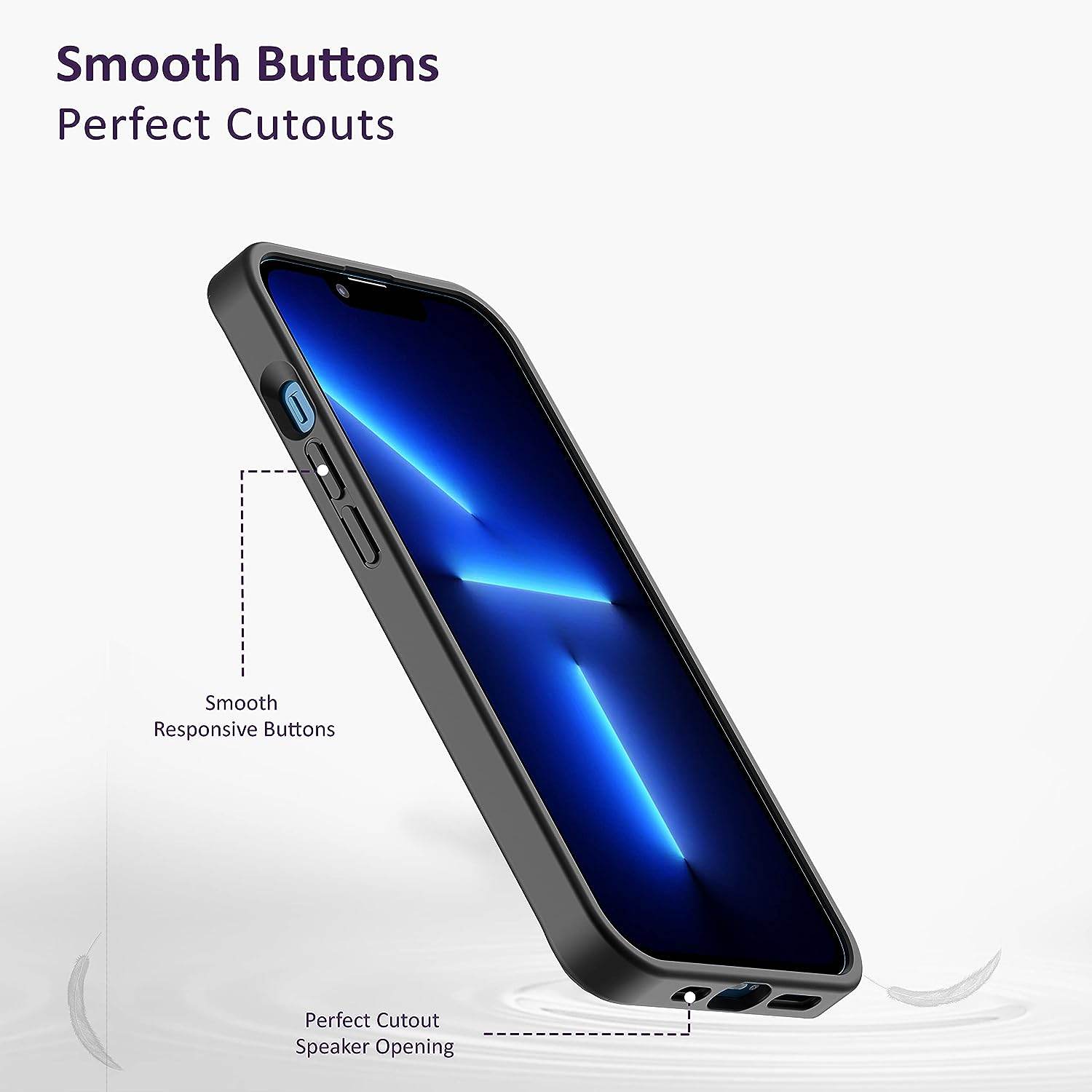 iPhone 13 Pro Premium Hybrid Protective Clear Case - Black - Guleel