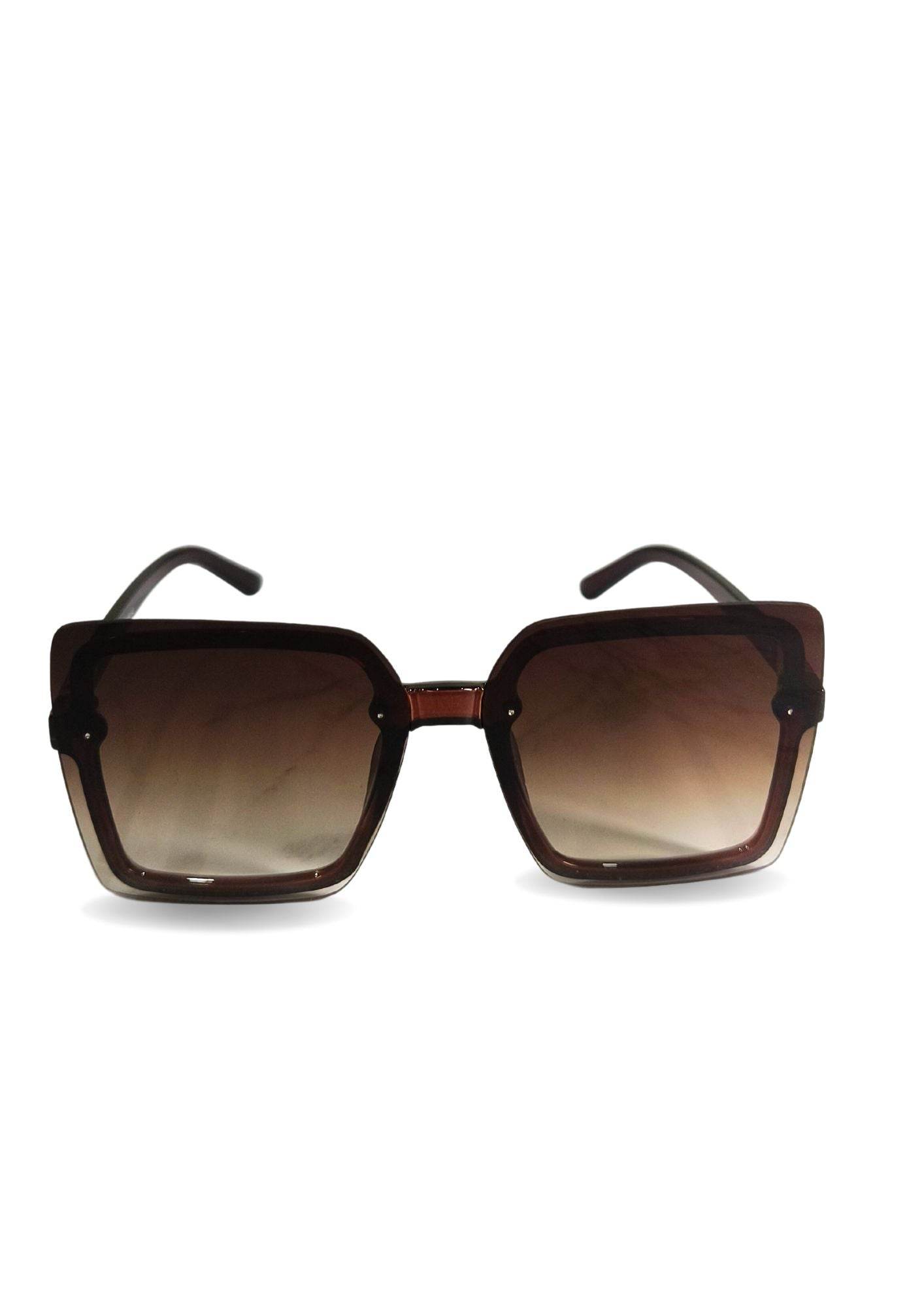 EYEWEAR Unisex Adult Stylish Bold Look Framed Sunglasses - Brown Gradient - Guleel
