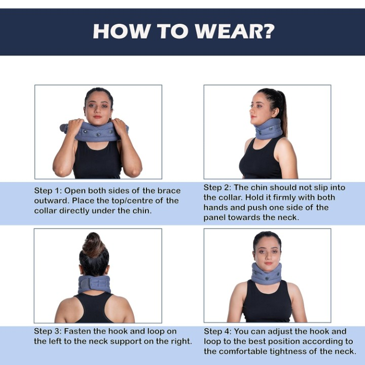 Cervical Collar Soft with Support, for Neck Support & Pain Relief for Post-Surgery, Injury & Arthritis Soft Comfortable & Durable for Men & Women