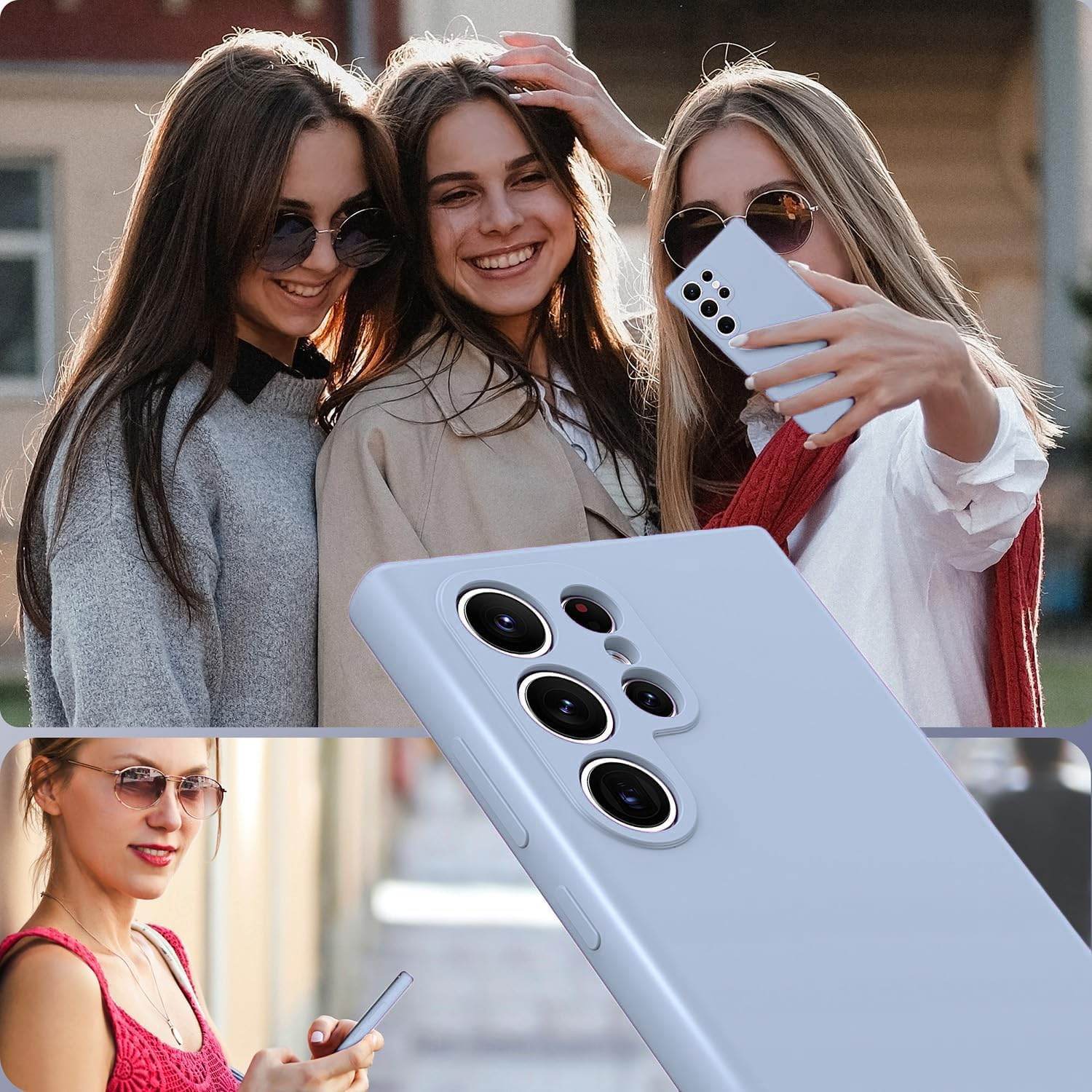 Samsung S25 Ultra 5G Soft Silicone Liquid Mobile Back Case Cover - Blue - Guleel