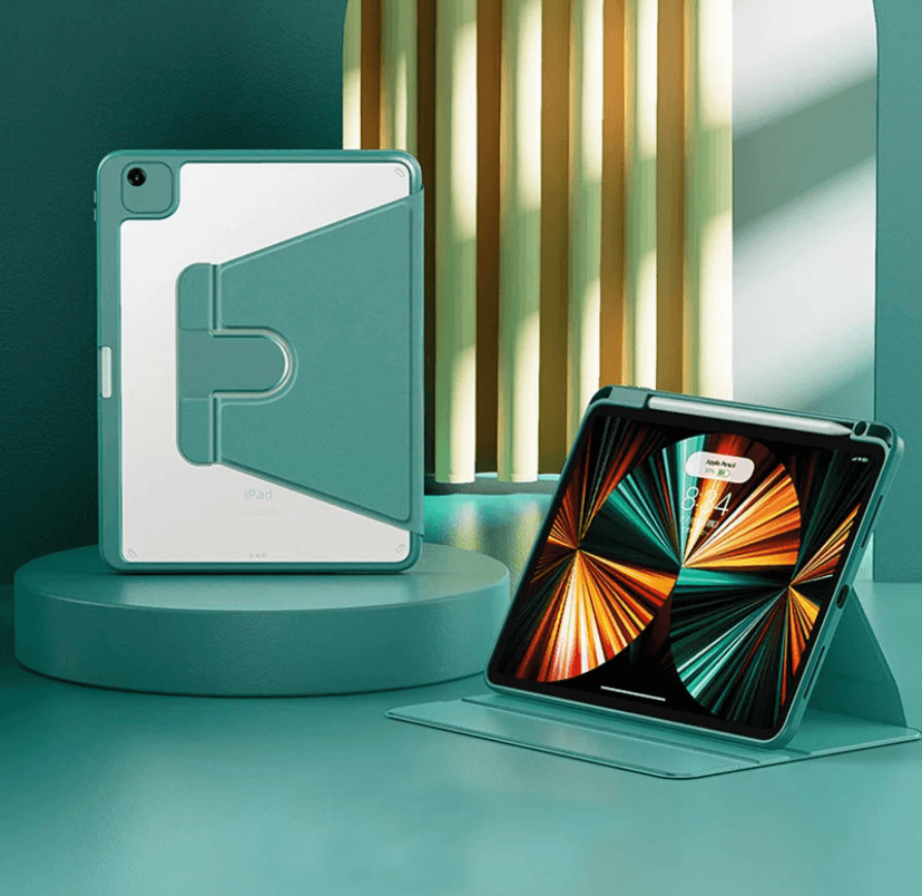 Rotatory Flip Stand Case Cover For Apple iPad 9.7 Inch 5th/6th Gen Air 1 Air 2 A1822 A1823 A1893 A1954 - Green - Guleel