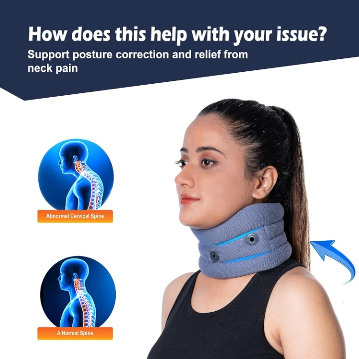 Cervical Collar Soft with Support, for Neck Support & Pain Relief for Post-Surgery, Injury & Arthritis Soft Comfortable & Durable for Men & Women