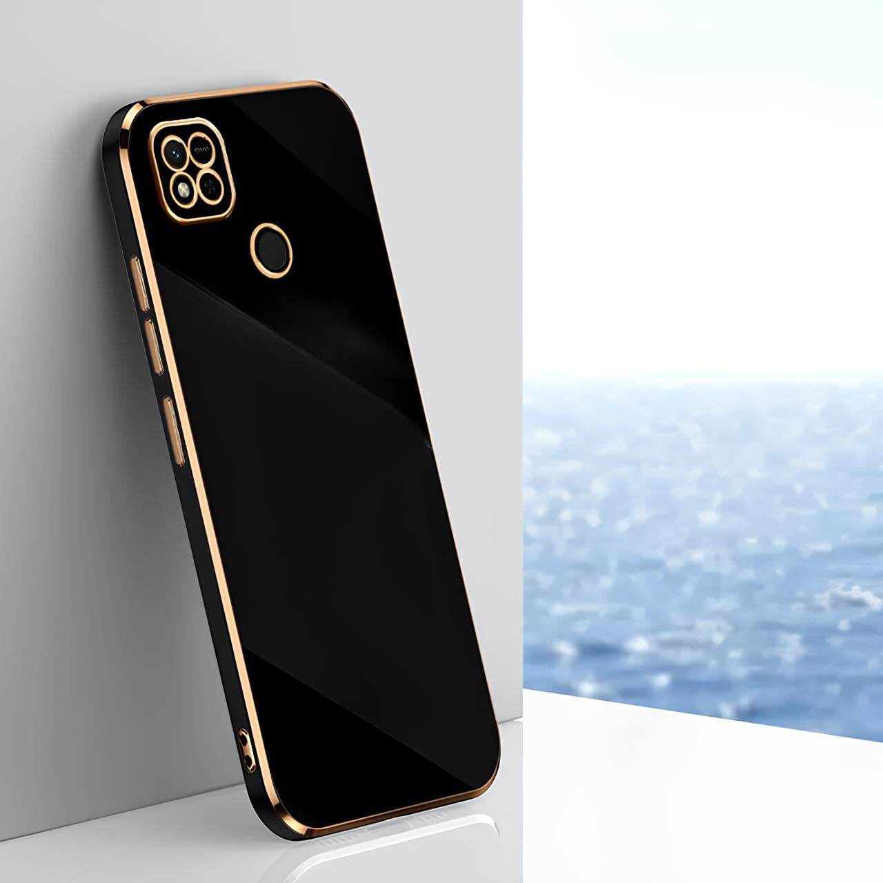 Redmi 9C Premium Silicon Case Cover - Black - Guleel