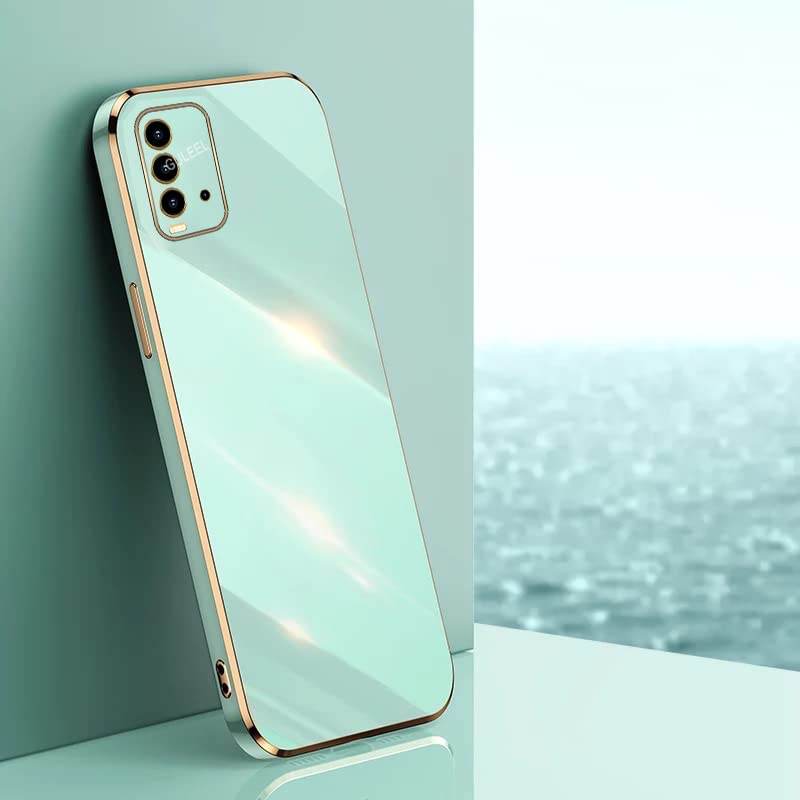 Redmi 9 Power Premium Silicon Case Cover - Mint Green - Guleel