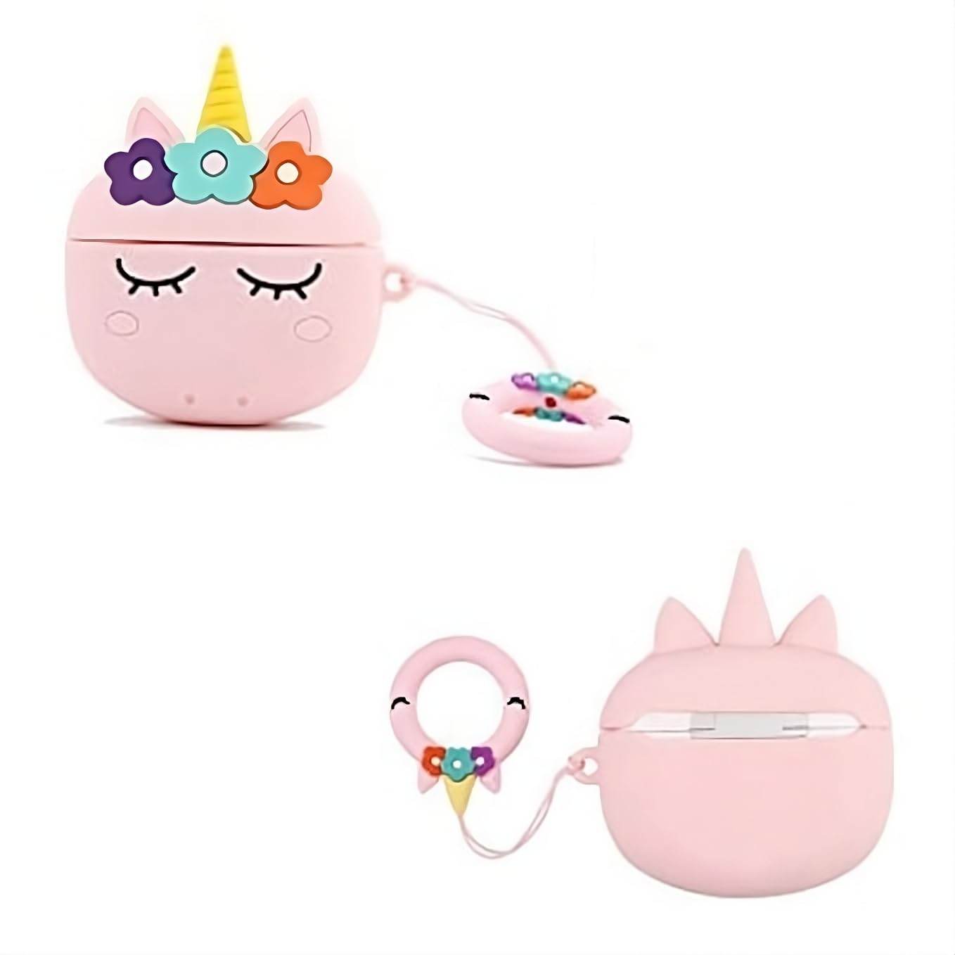 Airpod 3 Cute Cartoon Silicon Case - Pink Doll - Guleel