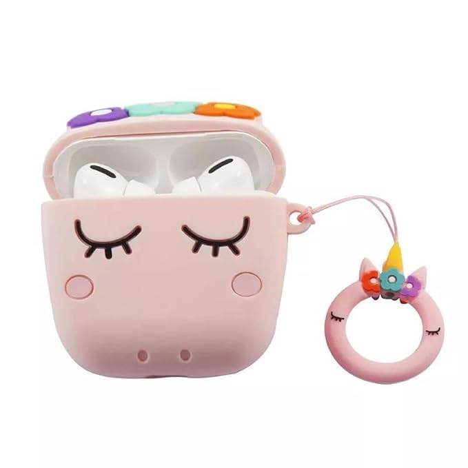 Airpod 3 Cute Cartoon Silicon Case - Pink Doll - Guleel