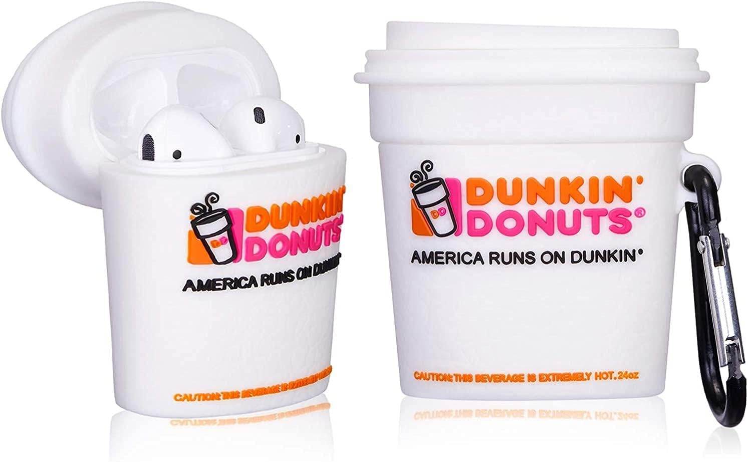 Airpod's 2 Cute Cartoon Silicone Case - Dunkin Donuts White - Guleel