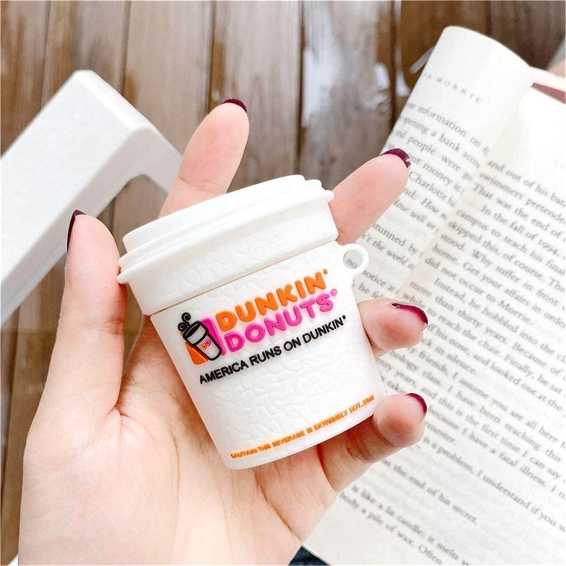 Airpod's 1 Cute Cartoon Silicone Case - Dunkin Donuts White - Guleel