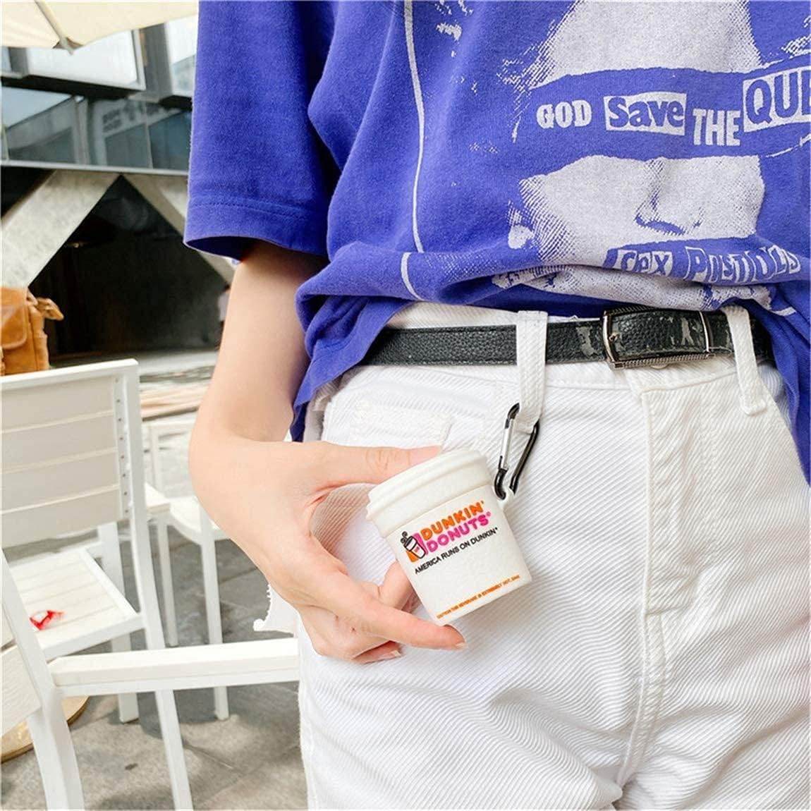 Airpod's 2 Cute Cartoon Silicone Case - Dunkin Donuts White - Guleel