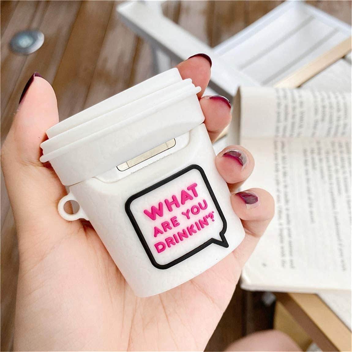 Airpod's 1 Cute Cartoon Silicone Case - Dunkin Donuts White - Guleel