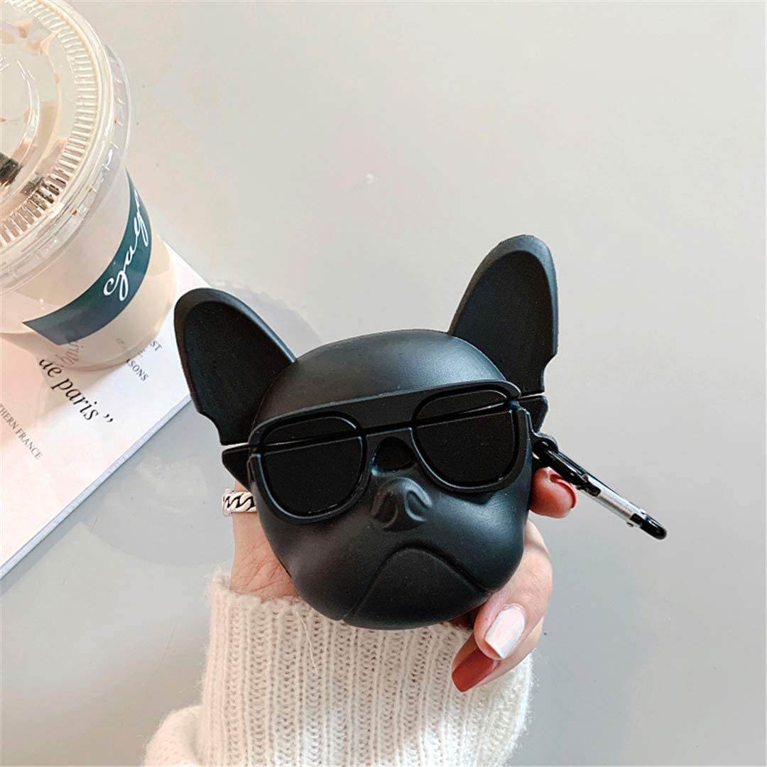 Airpod's 3 Cute Cartoon Silicone Case - Full Black Dog - Guleel