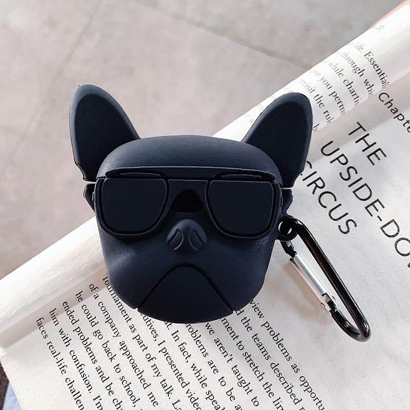 Airpod's 3 Cute Cartoon Silicone Case - Full Black Dog - Guleel