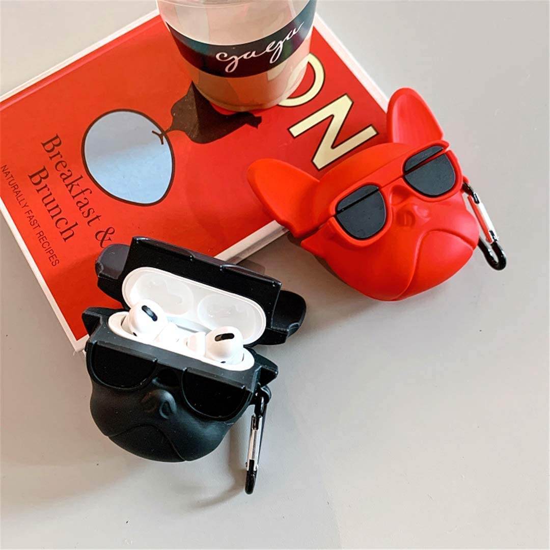 Airpod's 3 Cute Cartoon Silicone Case - Full Black Dog - Guleel