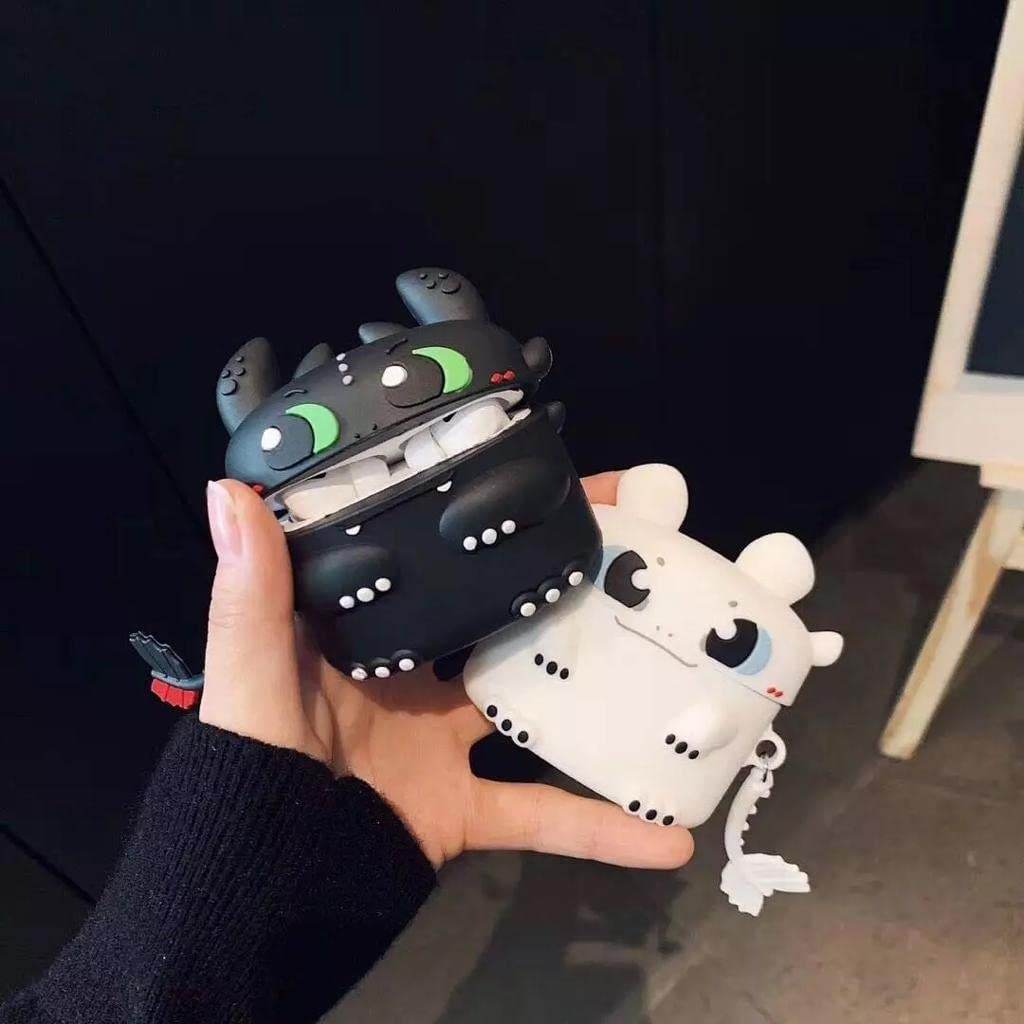 Airpod Pro 2 Cute Cartoon Silicon Case - Black & Green Monster - Guleel