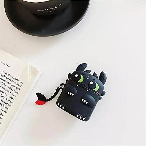 Airpod Pro 2 Cute Cartoon Silicon Case - Black & Green Monster - Guleel