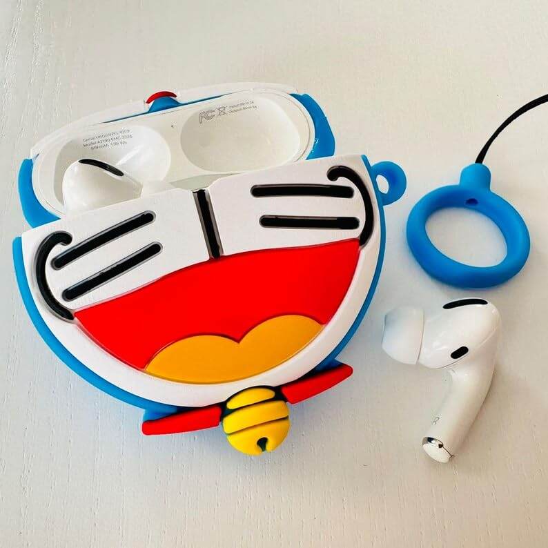 Airpod Pro 2 Cute Cartoon Silicon Case - Doraemon - Guleel
