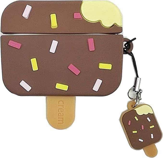 Airpod's Pro 2 Cute Cartoon Silicone Case - Chocolate Ice-cream – Guleel