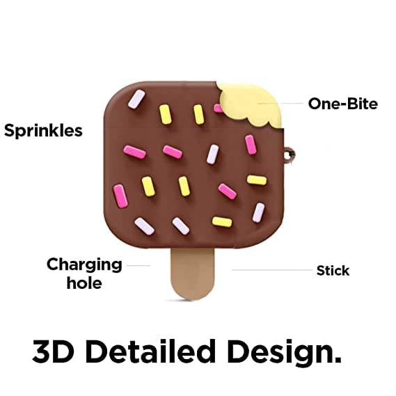 Airpod's Pro 2 Cute Cartoon Silicone Case - Chocolate Ice-cream - Guleel