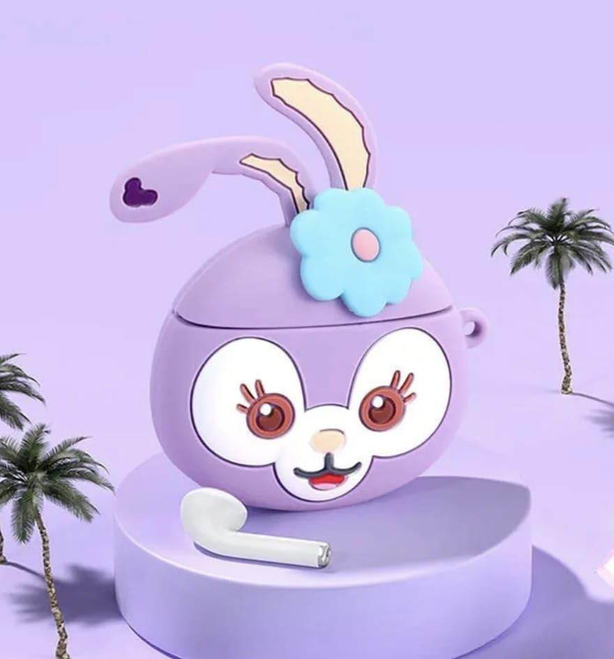Airpod Pro 2 Cute Cartoon Silicon Case - Purple Rabbit - Guleel